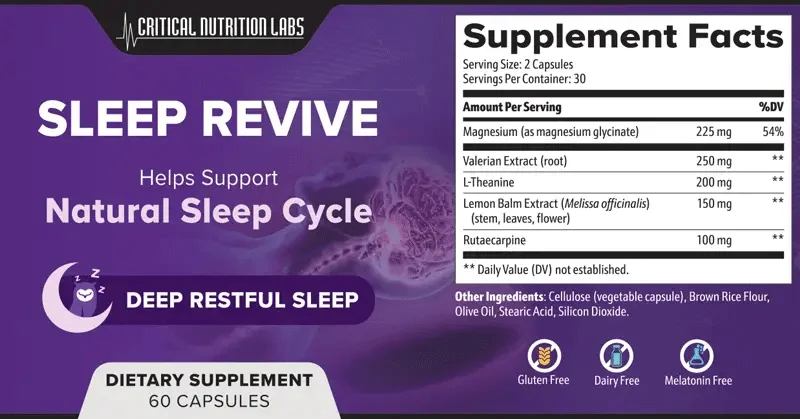 Sleep Revive Product Label